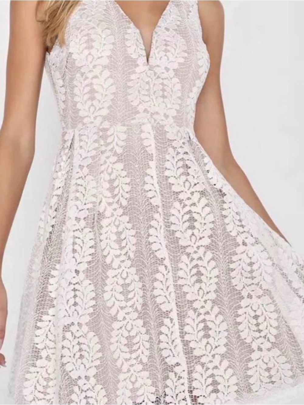Lulu's White Lace Mini Dress